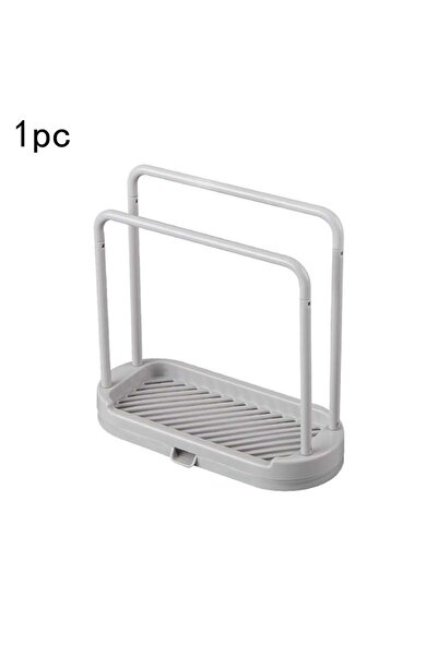 Choice حامل تصريف حوض المطبخ باللون الأبيض مكون من قطعة واحدة وإكسسوارات المط...