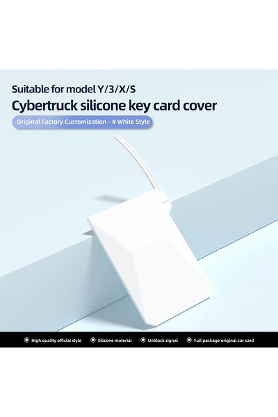 Choice M3YXS-CYBET06WHITE For Tesla Model 3 Y Silicone Key Card Cover Model X Model S Cybertruck Key Card H