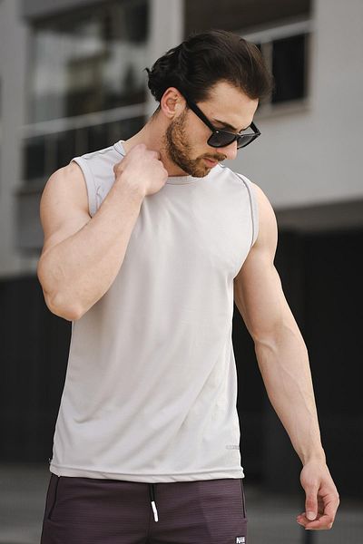 Oksit Mozi Micro Polyester Slim Fit Perform Training Sportovní pánské tílko