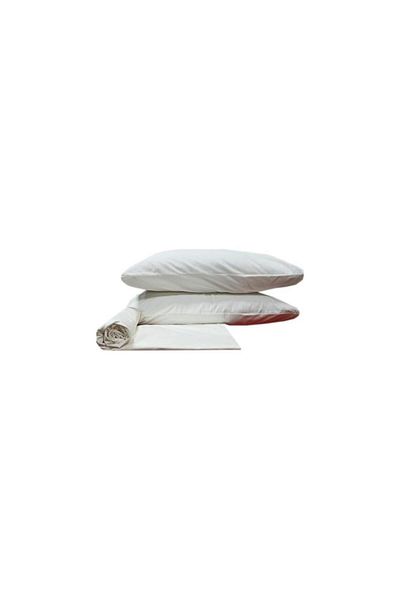 Sarev 100% Cotton Single 100*200 cm 1 Piece Pillowcase Fitted Sheet Set Cream