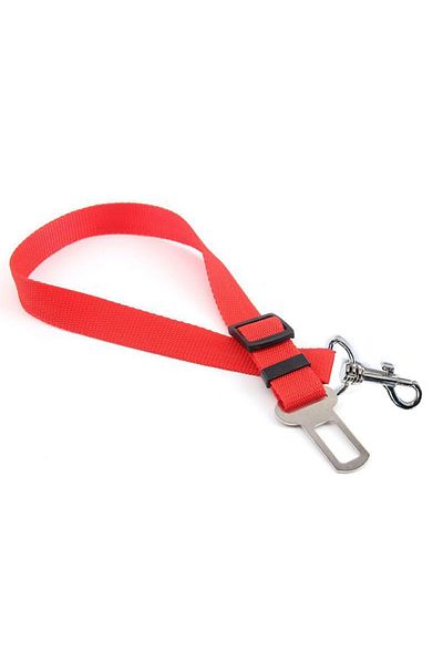 Choice Red Dog Car Seat Belt Safety Protector Travel Pets Accessories Dog Leash Collar Breakaway Solid Car