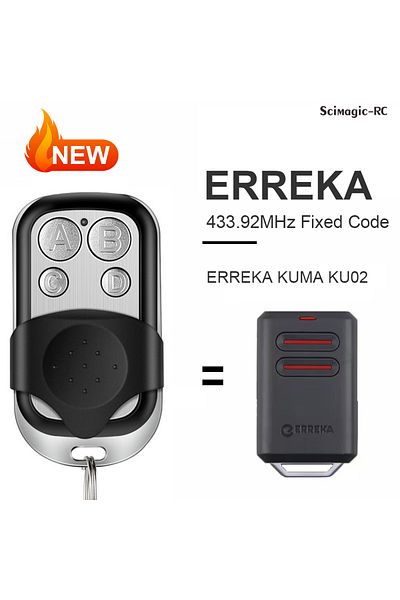 Scimagic-RC For Erreka Luna 2 / Luna 3 / Reson 1 / Reson 2 / Kuma Ku02 Garage Door Remote Control Duplicator ...