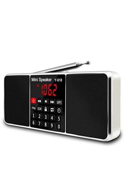 Choice جهاز استقبال راديو FM رقمي من Golden Lefon مزود بمكبر صوت ومشغل MP3 ست...