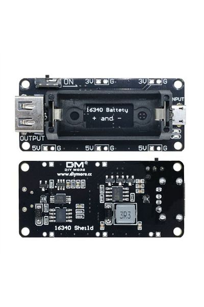 Choice 16340 Micro USB Power Bank Battery Charger Module Dual Output 3.3V 5V Rechargeable Battery Holder...