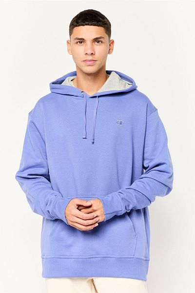 Champion Men Sportswear Fit Long Sleeves Outdoor Hooded Sweatshirt, Royal Blue