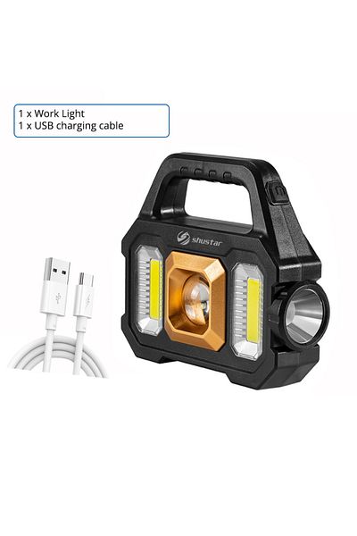 Choice Gold-COB High Power Led Flashlights Rechargeable Camping Work Light Multi Functional Portable Light
