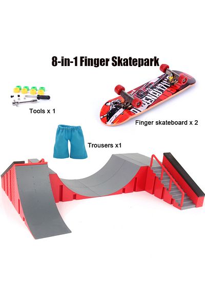 Choice 4AB Finger Skateboard Big Scene DIY Mini Park Finger Skatepark Ramp Track Stairs Venue Combination I