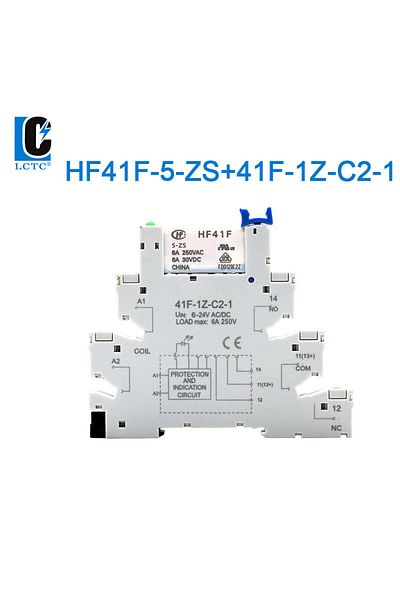 leichuangtec 5V High Frequen Slim/SSR Relay DIN Mount with LED 6A 1CO Relay 41F-5-ZS 41F-12-ZS 41F-24-ZS 5V 12V 2