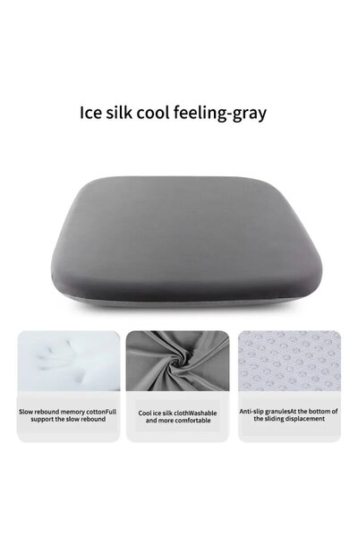 Choice 40x40cm Gray Ergonomic Memory Cotton Office Student Seat Cushion Hemorrhoid Cushion Prolonged Sittin