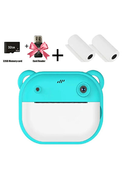 Choice Y600-كاميرا رقمية للأطفال باللون الأخضر الفاتح للطباعة الفورية للأطفال...