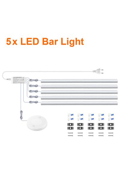 Choice Eu Power Plug 30cm White 5 Pcs Set Motion Touch Sensor Led Lights Wireless Light Penetrable Wood Alu