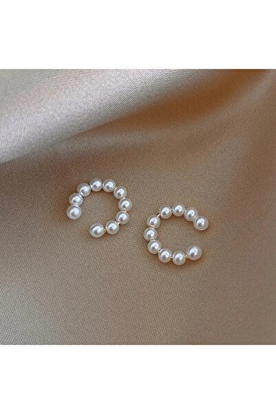 Choice AEH60129 Woman's Korean Elegant Imitation Pearl Ear Cuff Clip C- shape...