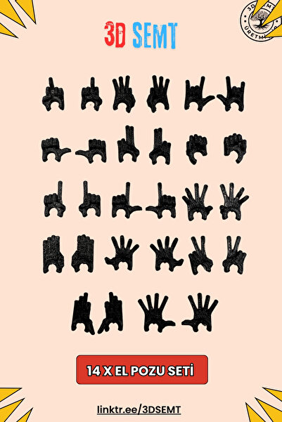 3DSEMT 3d Dummy Figür El Seti | Dummy Figür Aksesuarı | Dayanıklı Ve Detaylı ...