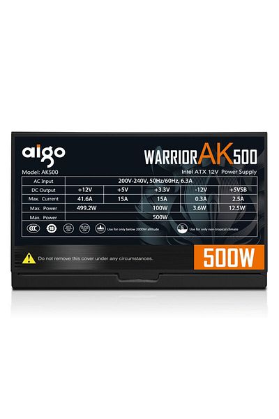 Choice Eu Plug 500w Aigo Ak 500w Pc Psu Power Supply Unit Black Gaming Quiet 120mm Rgb Fan 24pin 12v Atx De
