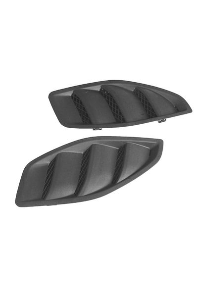 YOCTM Black Car Front Hood Air Vent Outlet Decoration Cover Trim for Jeep Wrangler JK 2007-2017 Auto Exter