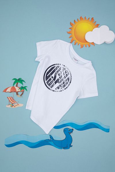 U.S. Polo Assn. Μπλουζάκι Boy's White Basic Crew Neck 50306514-vr013