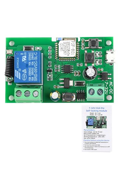 Choice EWeLink APP USB5V/DC7-32V 1-way WiFi Remote Control Relay Switch Module for Smart Intelligent Home