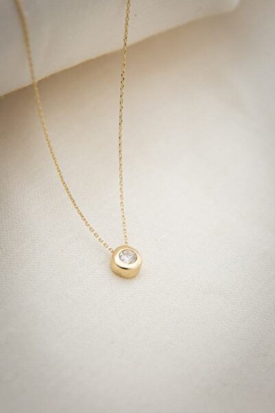 Papatya Silver 925 Ayar Gümüş Tek Taş Kolye