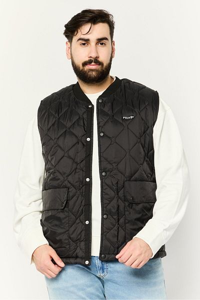 Volcom Men Quilted Reversible  Vest Jacket, Black