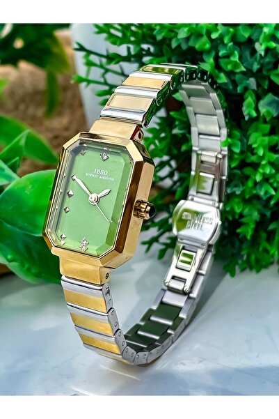 İBSO ÇİFT RENK ÇELİK KORDON KADIN KOL SAATİ 3ATM SU GEÇİRMEZ 2 YIL GARANTİLİ ...