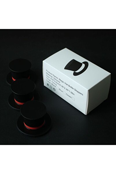 Choice 3 black in box Magic Hat Wine Bottle Stopper Seal Cork Cover Silicone ...