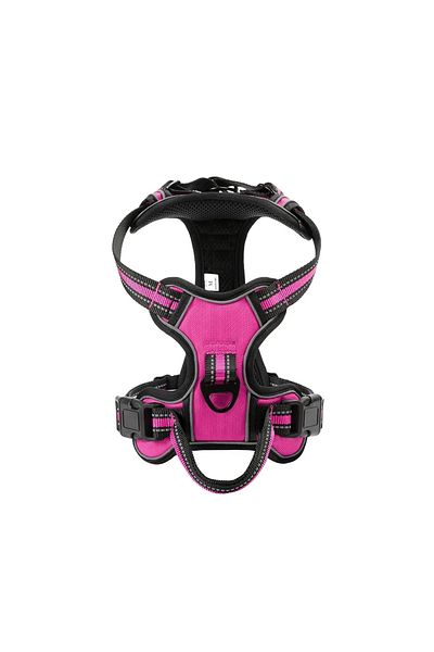Choice L Rose Adjustable Nylon Dog Harness Vest Reflective Soft Breathable No Pull Dog Harness Pet Harness
