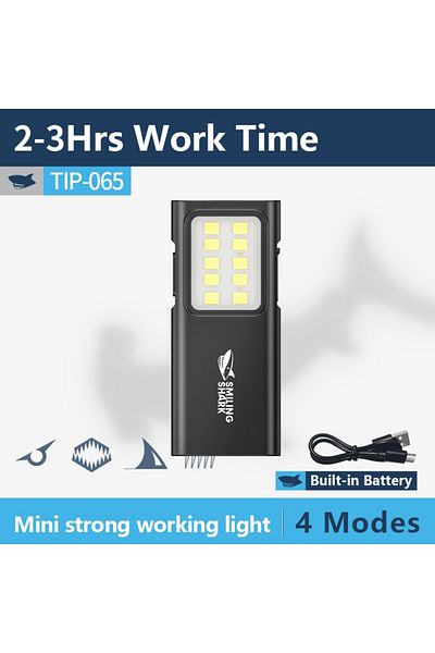Choice Li-polymer Battery Tip-065a Smiling Shark Tip065 Mini Rechargeable Worklight,cob Floodlight Pocket F