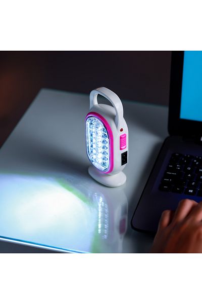 Geepas LED Emergency Lantern with Solar Panel- GE53033| Energy Efficient Design, 21 Pieces Hi-Power LEDs