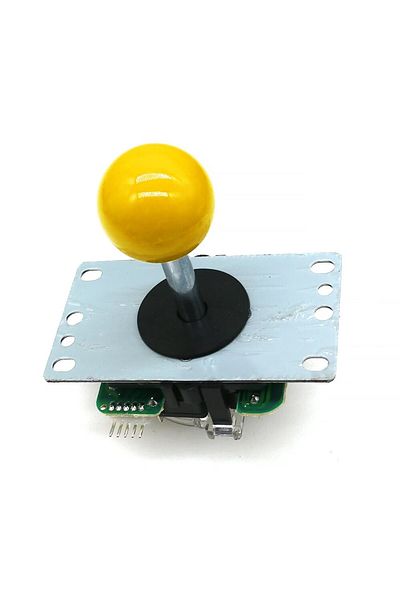Choice نسخة صفراء من عصا التحكم SANWA مع موصل 5 سنون ومقيد مربع كلاسيكي 8 طرق لآلة ألعاب الأركيد