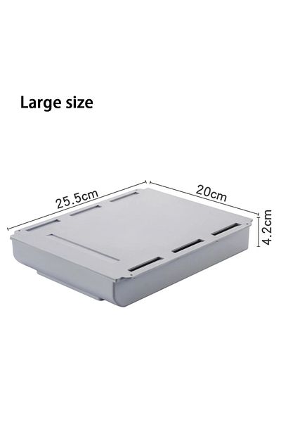 Choice 1pcs Grey-l Hidden Storage Box Desk Storage Drawer Self-adhesive Plastic Table Storage Holder Simple