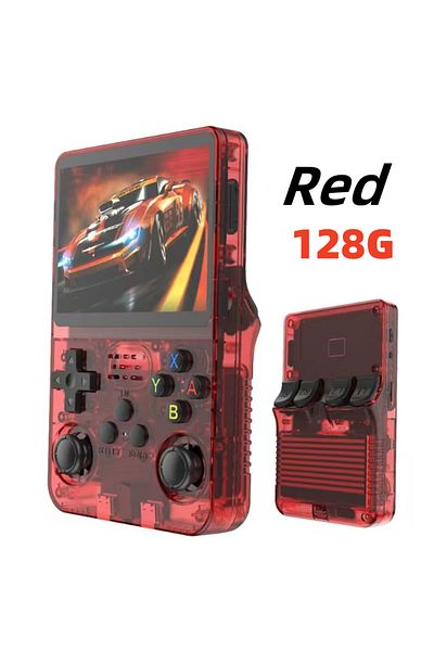 Choice Red-128G R36S Retro Handheld Video Game Console Linux System 3.5 Inch IPS Screen Portable Pocket Vid