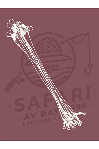 SAFARİ AV BAYİ SBS Çelik Tel - Fırdöndü Klipsli Olta Çelik Halatı - Gri - 10 ...