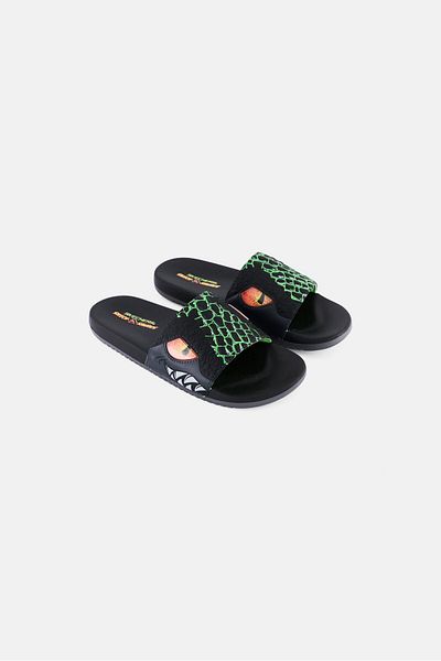 SKECHERS Kids Boy Gambix Iii Skech-saurus Print Slides, Multicolor