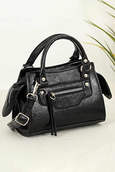 Bipanya Napoli Kırışık Deri Kadın Omuz Çantası BP-4733O