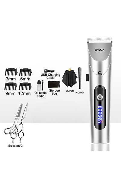 Choice ماكينة قص الشعر الكهربائية الاحترافية من يوبين ريوا للرجال مع شاشة LED