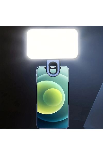 Hoopet 0-5W Portable Mini Selfie Fill Light Rechargeable 3 Modes Adjustable Brightness Clip On For Phone, L