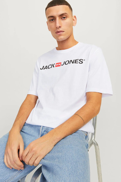 Jack & Jones Ανδρικό μπλουζάκι με λαιμόκοψη Jack&jones Corp Logo Crew Neck