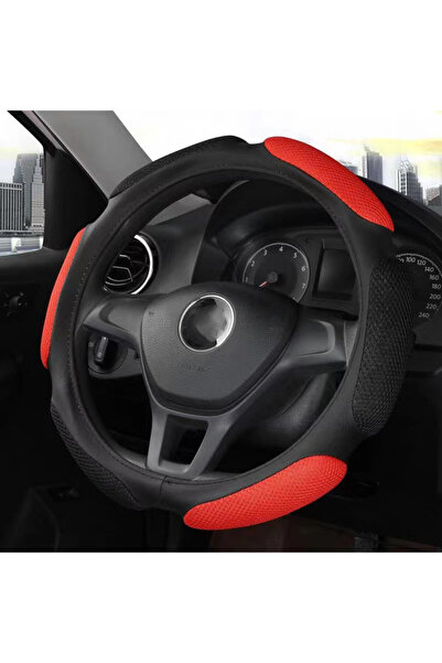 Choice غطاء عجلة القيادة الجديد باللون الأحمر مناسب لملحقات السيارات بقطر 38 ...