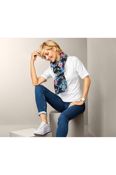 Tchibo Women Floral Scarves, Multicolor