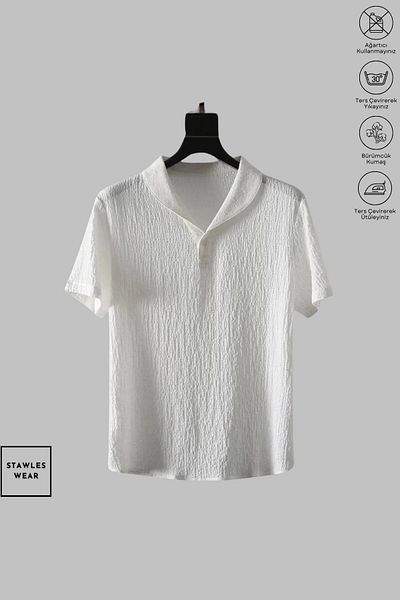 stawles wear Uniszex Burnout Fabric póló tréningruha fehér - fekete