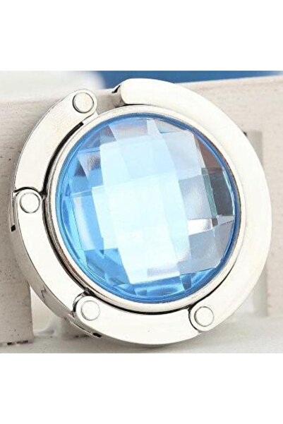 Choice حقيبة يد زرقاء فاتحة قابلة للطي مع خطاف للمحفظة وحامل طاولة من سبائك ا...