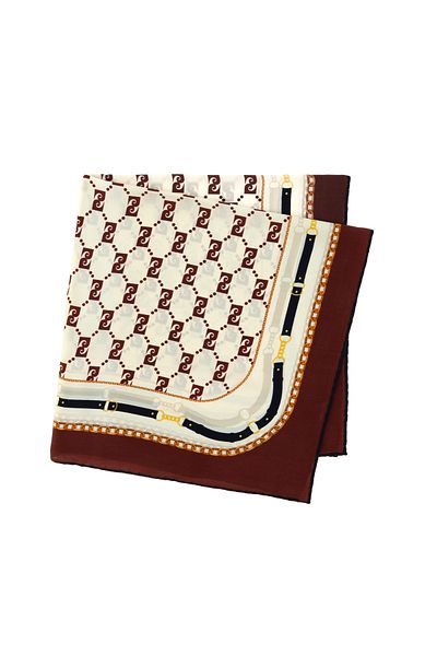 Pierre Cardin Brown Silk Scarf 50309754 -Vr029