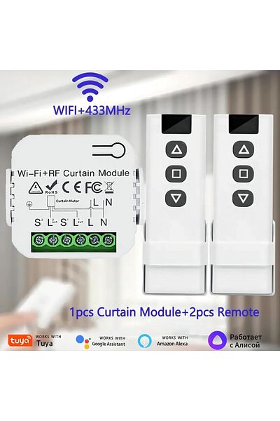 Choice 1 جهاز استقبال 2 مفتاح ذكي عن بعد يعمل بالواي فاي مع جهاز تحكم عن بعد RF 433 ميجا هرتز Tuya Smart Life Alexa Google App Voice C