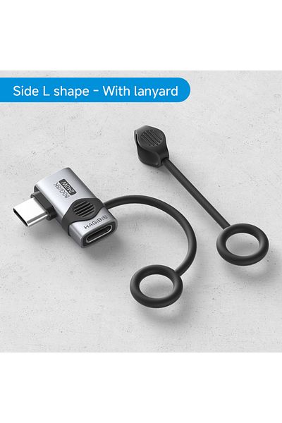 Choice محول USB C إلى C من جانب L من Hagibis بقدرة 240 واط بسرعة 40 جيجابت في الثانية ودقة 8K وتردد 60 هرتز و90 درجة، محول USB4 من أجل T
