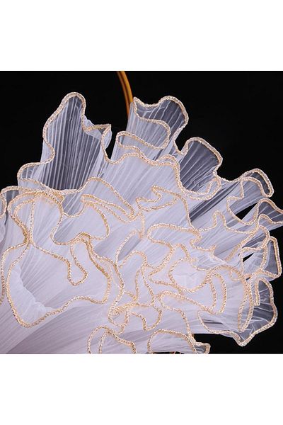 Choice Golden Edge White 28cmx4yard Flower Wrapping Paper Pearl Wave Yarn Flower Packaging Lace Mesh Floris