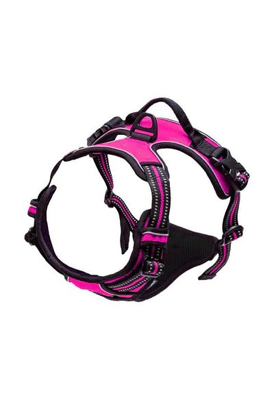 Choice M Light Red No Pull Dog Harness Front Clip Heavy Duty Reflective Easy Control Handle For Large Dog W