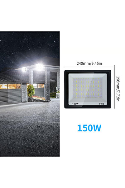 Choice كشاف LED أبيض بارد 220 فولت (175-265 فولت) 150 واط عالي السطوع 10 واط ...