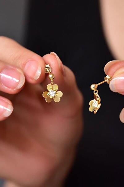 Papatya Silver 925 Ayar Gümüş Hediyeli Gold Kaplama Sallantılı Frezya Çiçeği ...