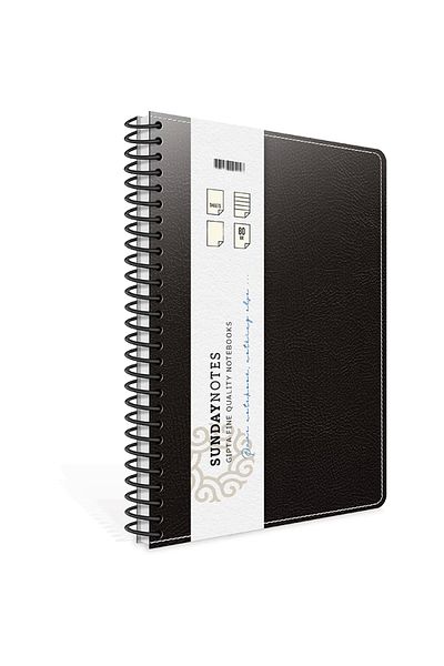 Gıpta Sunday Notes Thread Stitched Leather Cover Notebook A4 140ypKa