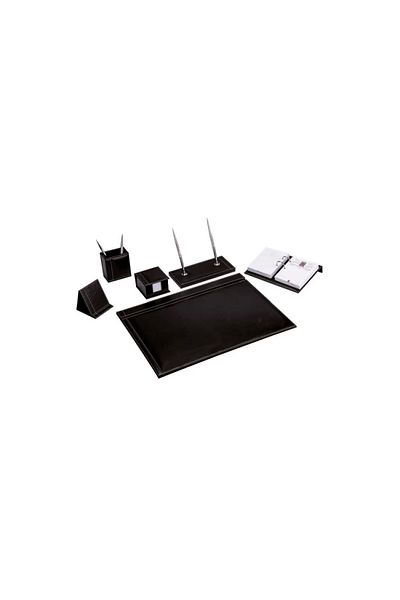 Gıpta 7082 Solid 7 Piece Desk Set Black